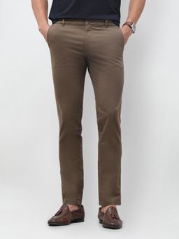 U.S. POLO ASSN. - Brown Printed Slim Fit Trouser