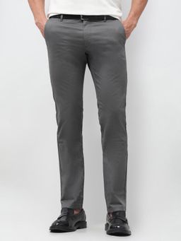 U.S. POLO ASSN. - Grey Printed Slim Fit Trouser