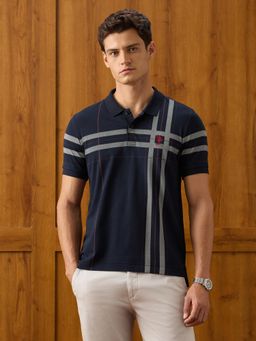 U.S. POLO ASSN. - Blue Stripes Slim Fit Polo T-Shirt