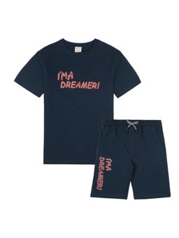 CAVIO - Turquoise Boys Cotton Trendy Printed T-Shirt And Shorts