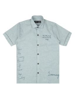 CAVIO - Green Cotton Shirt And Shorts Half Sleaves Printed