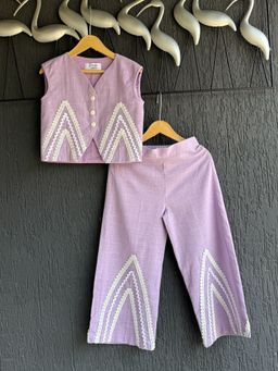 THE WISHING CLOSET - Lace Patch Lavendar Co-Ord