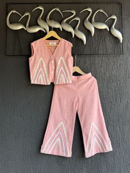 THE WISHING CLOSET - Lace Patch Pink Co-Ord