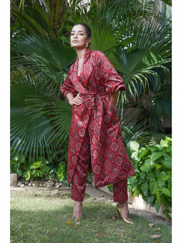 Ekavira - Surkh Co-Ord for Women (Set of 3)