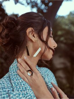 VARNIKA ARORA - Black Adele Earrings