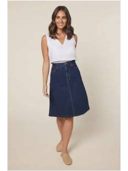 Tripursundari Fashion - Women Solid Navy Blue Knee Length Skirt