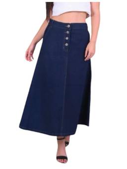 Tripursundari Fashion - Women Solid Navy Blue Maxi Skirt