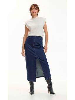 Tripursundari Fashion - Women Navy Blue Solid Maxi Skirt