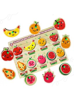 TOYTALES - Educational Fruits Puzzle Game Wooden Puzzles For Boys & Girls (30 cm)