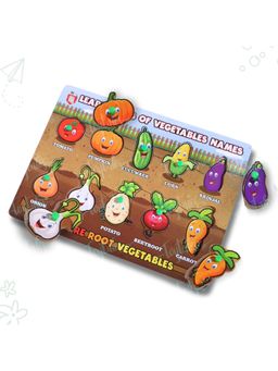 TOYTALES - Educational Vegetables Puzzle Game Wooden Puzzles For Boys & Girls (30 cm)