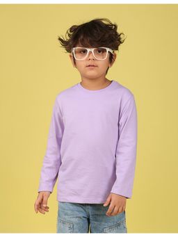 Nusyl - Purple Solid Full Sleeves T-Shirt