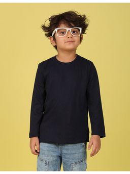 Nusyl - Blue Solid Full Sleeves T-Shirt