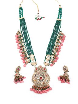 Odette - Women Multi-Color Antique Style Bridal Long Necklace Set