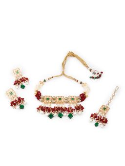 Odette - Women Multi-Color Stone Studded Choker Set