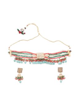Odette - Women Multi-Color Beads and Kundan Choker Set