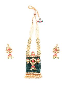 Odette - Women Multi-Color Kundan Pearl Necklace Set