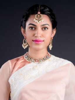 Odette - Women Multi-Color Traditional Stone Studded Jewellery Set