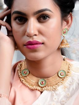 Odette - Women Multi-Color Gold Plated Elegant Jewellery Set