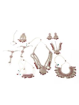 Odette - Women Maroon Kundan Bridal Jewellery Set