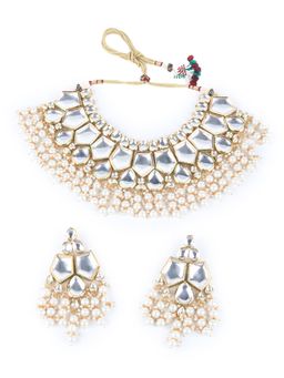 Odette - White Kundan Pearl Necklace Set