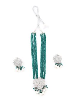 Odette - Green Stone Studded Jewellery Set