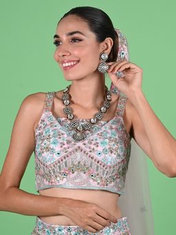Odette - White Kundan and Stone Studded Jewellery Set