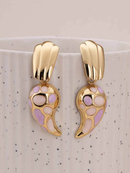 Palmonas - Swirl Purple Nautical Charm Drop Earrings