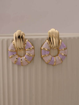 Palmonas - Purple Harmony Sunburst Drop Earrings