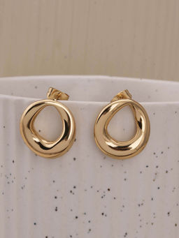 Palmonas - Golden Twist Stud Earrings