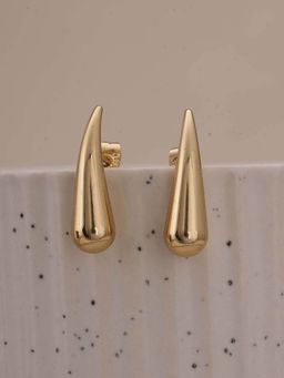 Palmonas - Gold Sleek Teardrop Earrings