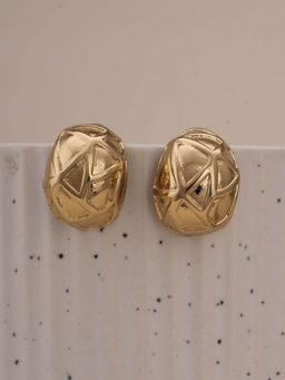 Palmonas - Modern Gold Dome Stud Earrings