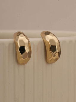 Palmonas - Lunar Gold Crescent Half Hoop Earrings