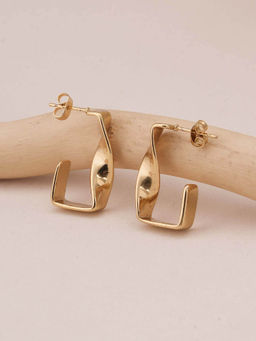 Palmonas - Twisted Gold Hoop Earrings