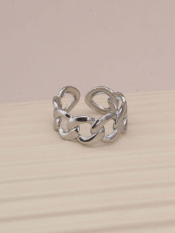 Palmonas - Silver Link Chain Adjustable Ring