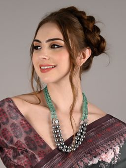 Odette - Women Multi-Color Double Layered Beads and Stone Necklace