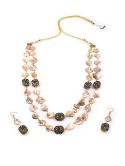 Odette - Women Multi-Color Bead and Stone Long Necklace Set