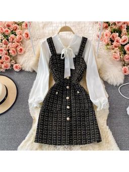 MISS MOSA BY AKANKSHA - Barrow Tweed Black Mini Dress