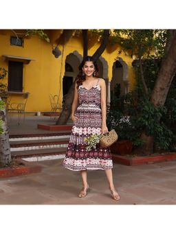 Noun - Cassandra Multicolor Cotton Slip Maxi Dress