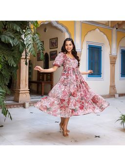 Noun - Yara Multicolor Floral Midi Dress