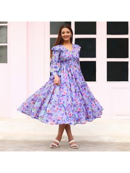 Noun - Shevonne Lavender Smocked Maxi Dress