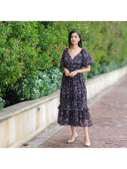 Noun - Greta Floral Midi Dress
