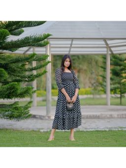 Noun - Naomi Black Polka Dot Maxi Dress