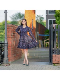 Noun - Hailey Navy Blue Mini Dress