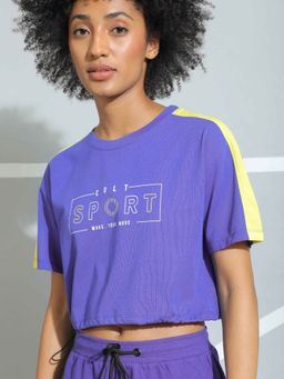 CULT - Colourblock Active Polycotton Crop Top