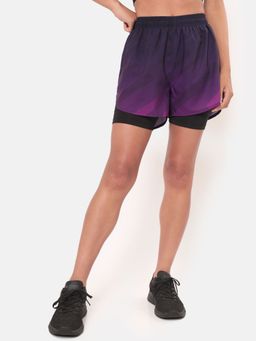 CULT - Ombre Print Performance Polyester Shorts with Inner Tights (Set of 2)