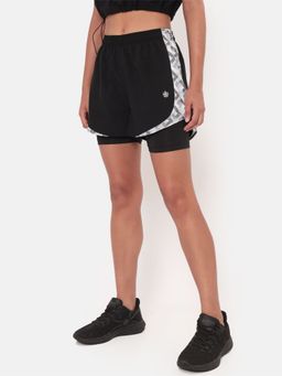 CULT - Tonal Side Print Active Polyester Shorts with Inner (Set of 2)