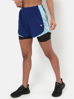 CULT - Tonal Side Print Active Polyester Short with Inner Tights (Set of 2)