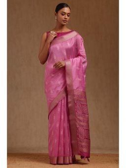 Soch - Lavender Tussar Woven Design Saree with Unstitched Blouse