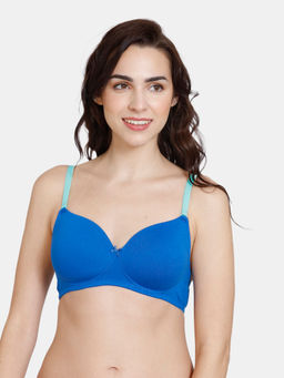 Zivame - Beautiful Basics Padded Non Wired 3/4th Coverage T-Shirt Bra - Parachute Purple