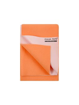Polka Tots - Peach Waterproof & Reusable Baby Bed Protector Absorbent Mat Dry Sheet